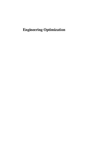 Engineering Optimization