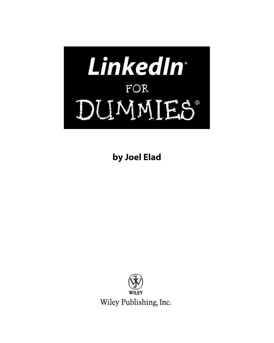 Linkedin for Dummies