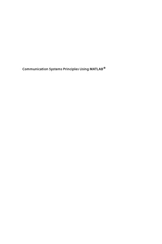 Communication Systems Principles Using MATLAB