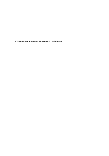 Conventional and Alternative Power Generation