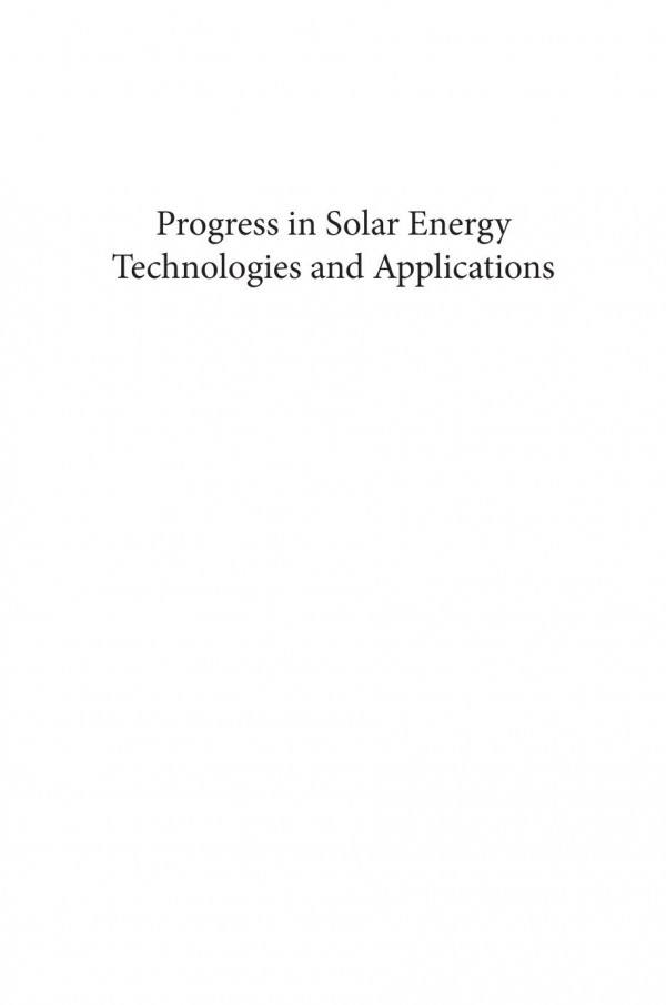 Progress in Solar Energy Technology and Applications