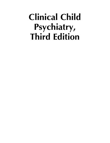 Clinical child psychiatry