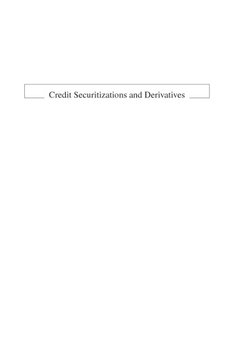 Credit Securitisations and Derivatives