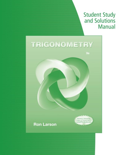 Trigonometry--Student Study and Solutions Manual