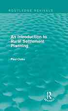 An Introduction to Rural Settlement Planning (Routledge Revivals)