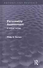 Personality Assessment (Psychology Revivals)