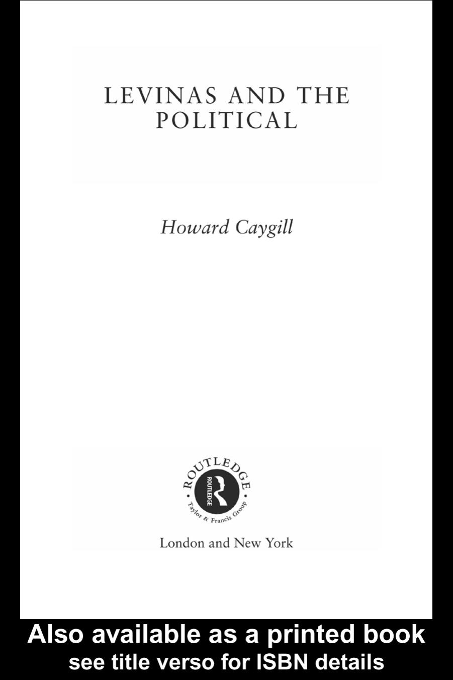 Levinas and the Political