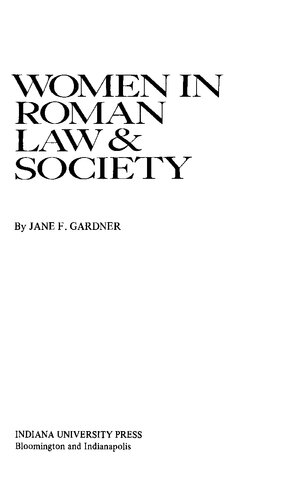 Women in Roman Law and Society