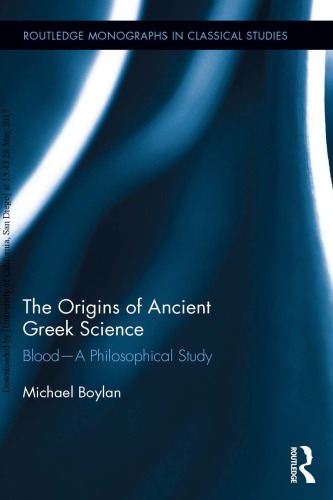 The Origins of Ancient Greek Science