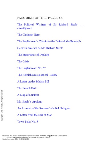 Tracts and Pamphlets by Richard Steele