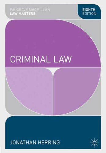 Criminal Law (Palgrave Macmillan Law Masters)