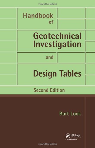 Handbook of Geotechnical Investigation and Design Tables