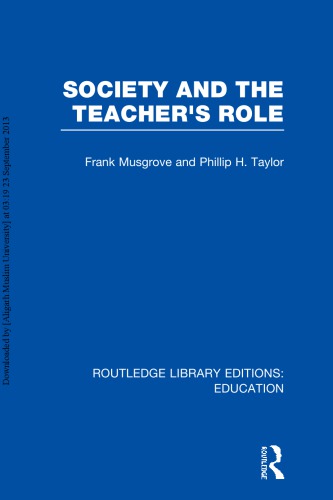 Society and the Teacher's Role (Rle Edu N)