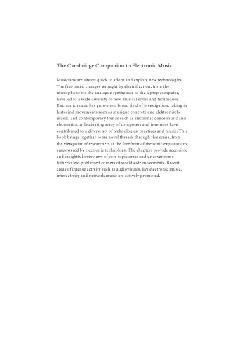 The Cambridge Companion to Electronic Music