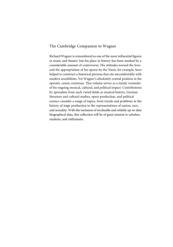 The Cambridge Companion to Wagner