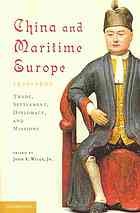 China and Maritime Europe, 1500-1800
