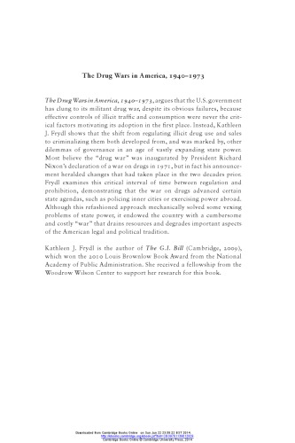 The Drug Wars in America, 1940-1973