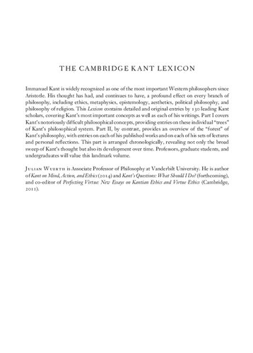 The Cambridge Kant Lexicon