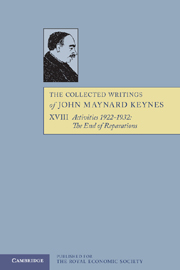 The collected writings of John Maynard Keynes, Volume 18, Activities 1922-1932 : the end of reparations