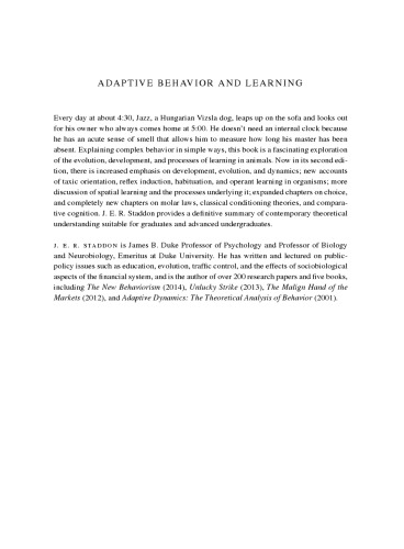 Adaptive Behavior and Learning