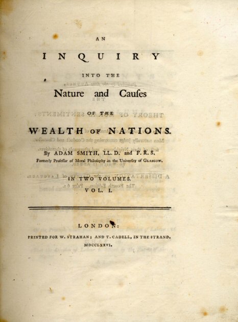 An Inquiry into the Nature &amp; Causes of the Wealth of Nations