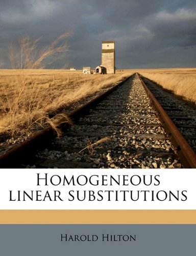 Homogeneous linear substitutions.