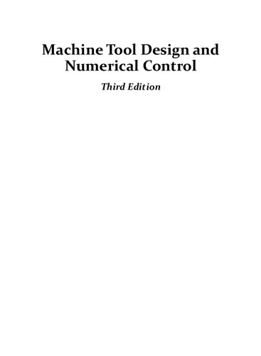 Machine Tool Design and Numerical Control