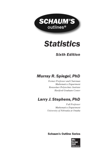 Schaum's Outline of Statistics