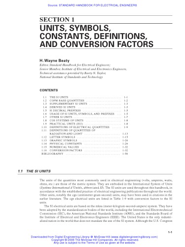 Standard handbook for electrical engineers