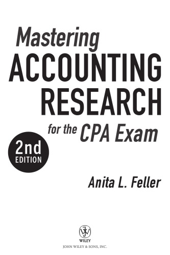 Mastering Accounting Research for the CPA Exam