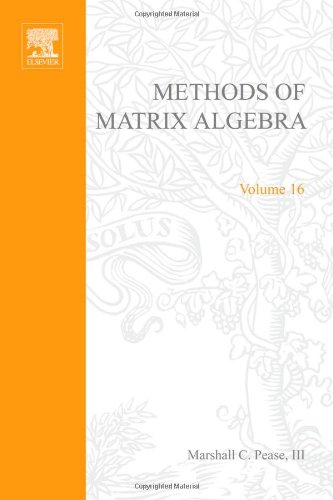 Methods of matrix algebra