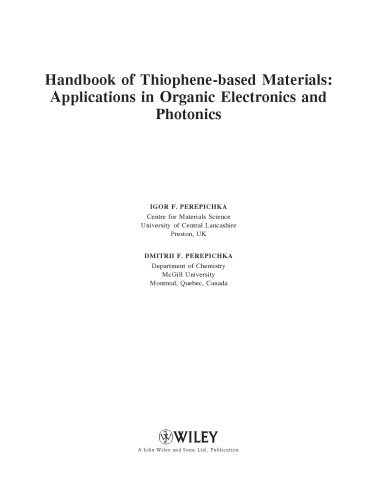 Handbook of Thiophene-Based Materials