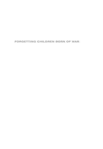 Forgetting Children Born of War