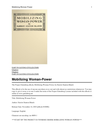 Mobilizing Woman-Power