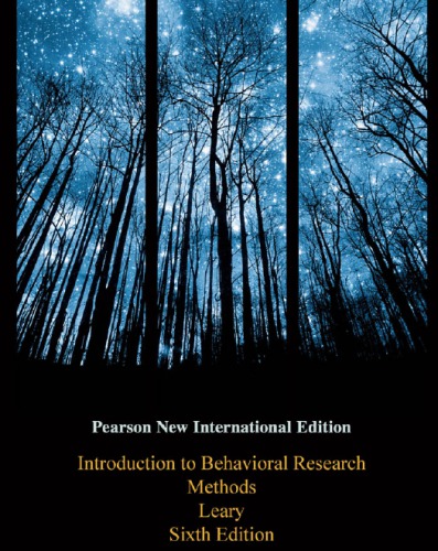 Introduction to Behavioral Research Methods