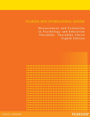 Measurement and Evaluation in Psychology and Education