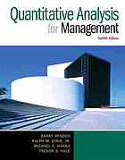 Quantitative Analysis for Management, Global Edition