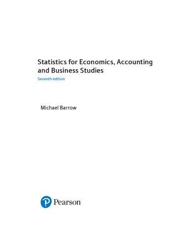 Statistics for economics, accounting and business studies