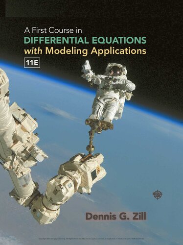 A First Course in Differential Equations with Modeling Applications