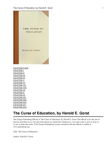 The Curse of Education