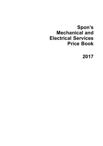 Spon's mechanical and electrical services price book