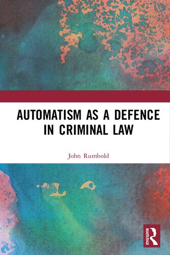 Automatism as a defence in criminal law