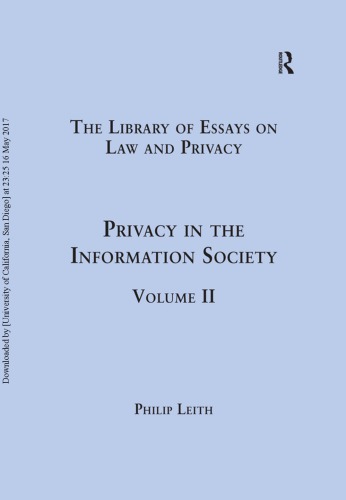 Privacy in the information society