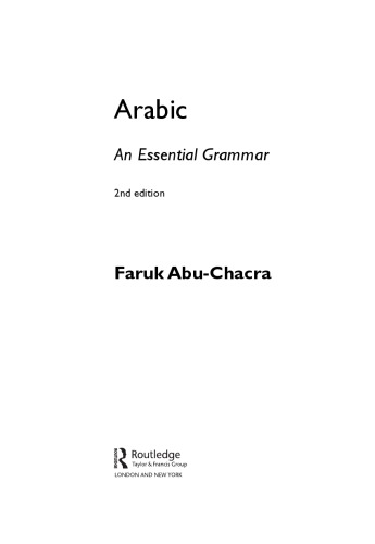 Arabic : an essential grammar