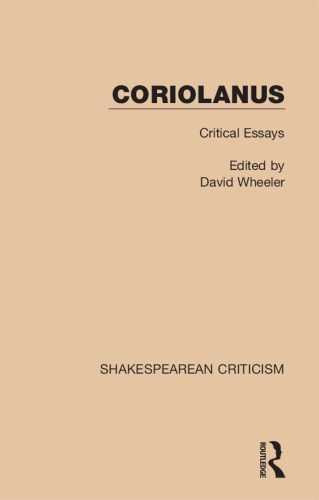 Coriolanus : critical essays