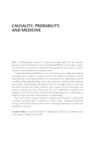 Causality, probability, and medicine