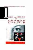 Issues and methods in Rorschach research