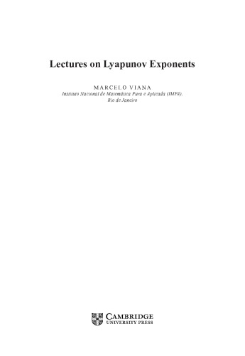 Lectures on Lyapunov exponents