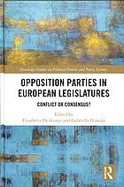 Opposition Parties in European Legislatures