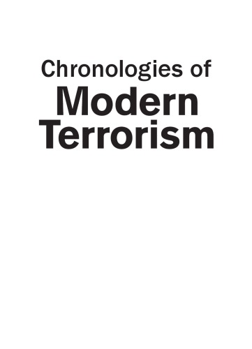 Chronologies of Modern Terrorism